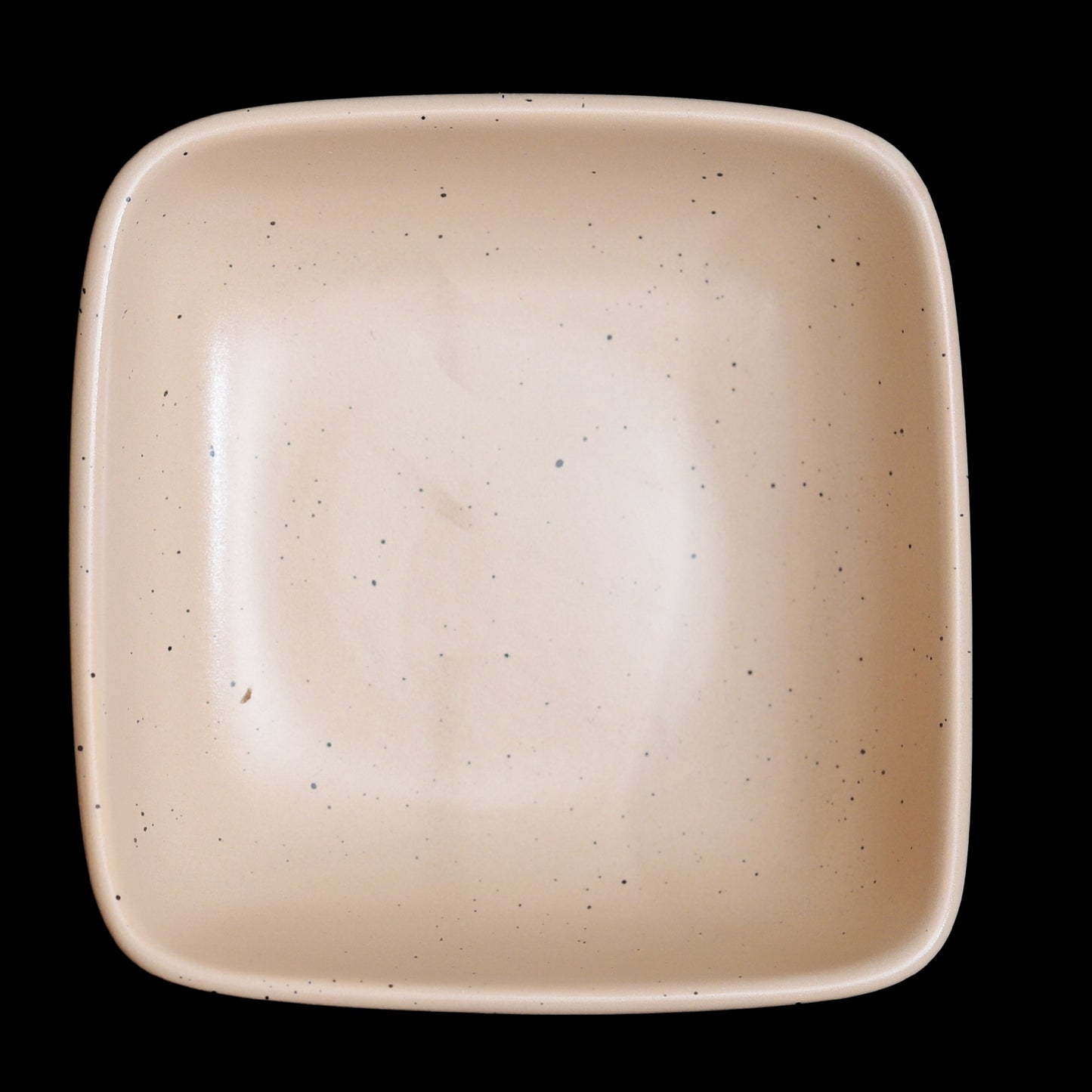 FUJITAKE BOWL VITAL SQUARE 12CM DARK SAND DOTTS SET OF 6