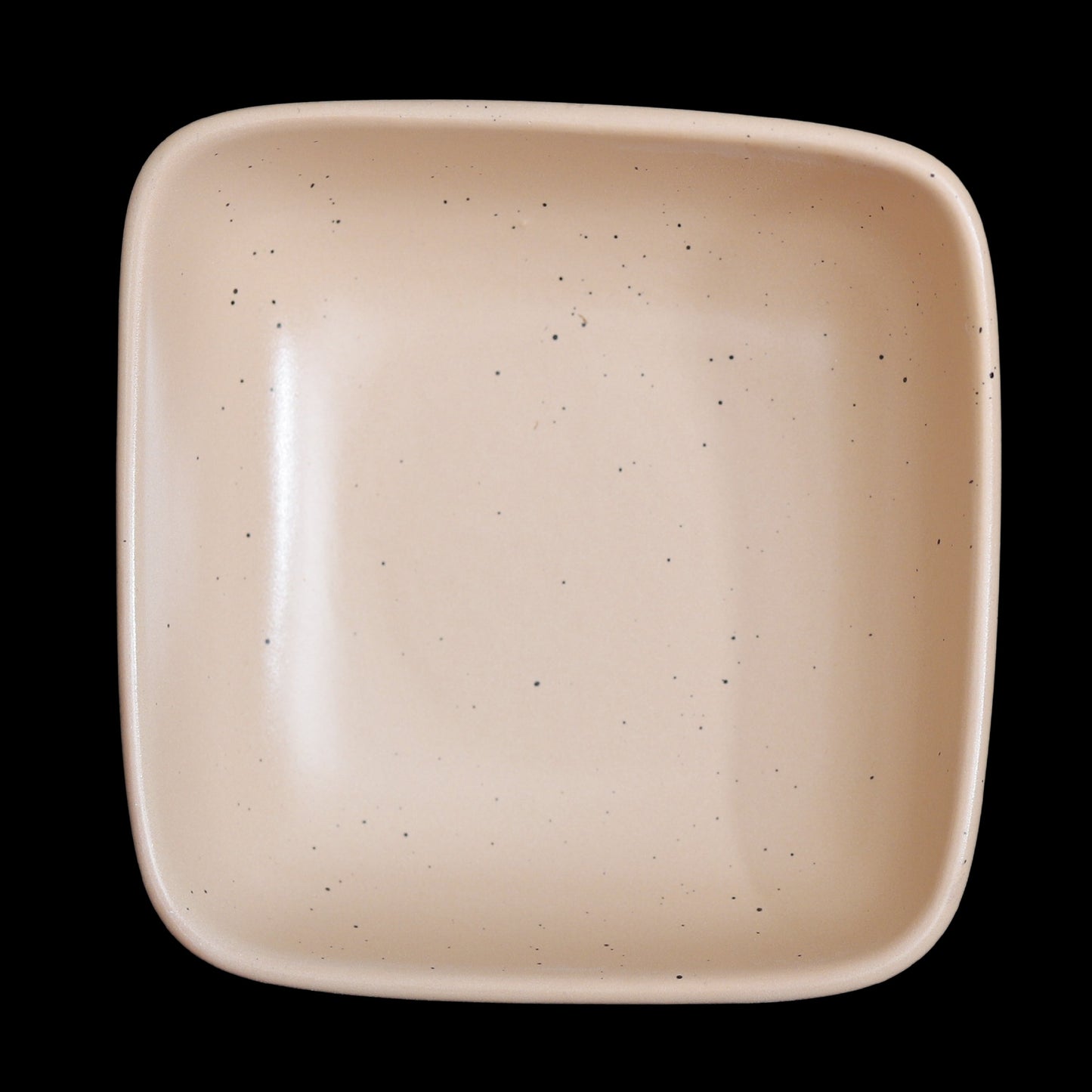 FUJITAKE BOWL VITAL SQUARE 10CM DARK SAND DOTTS SET OF 6