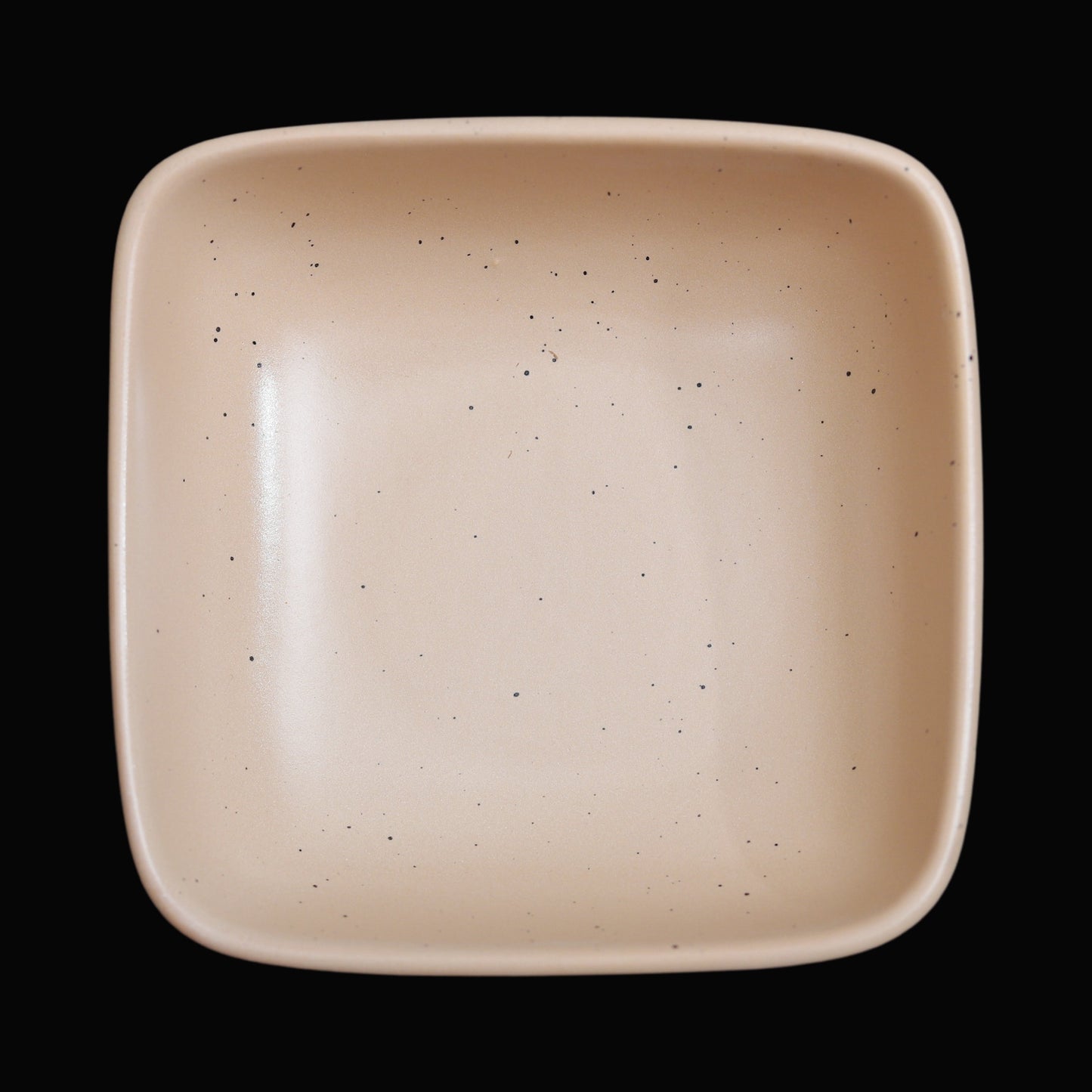 FUJITAKE BOWL VITAL SQUARE 10CM DARK SAND DOTTS SET OF 6