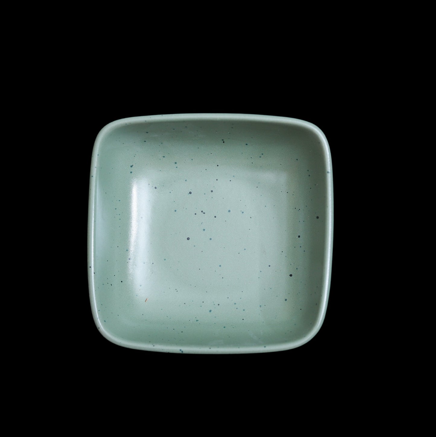 FUJITAKE PLATE VITAL SQUARE 20 CM MIST GREEN DOTTS SET OF 6