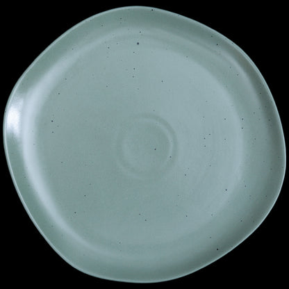 FUJITAKE FLATE PLATE 21CM ER MIST GREEN DOTTS SET OF 6