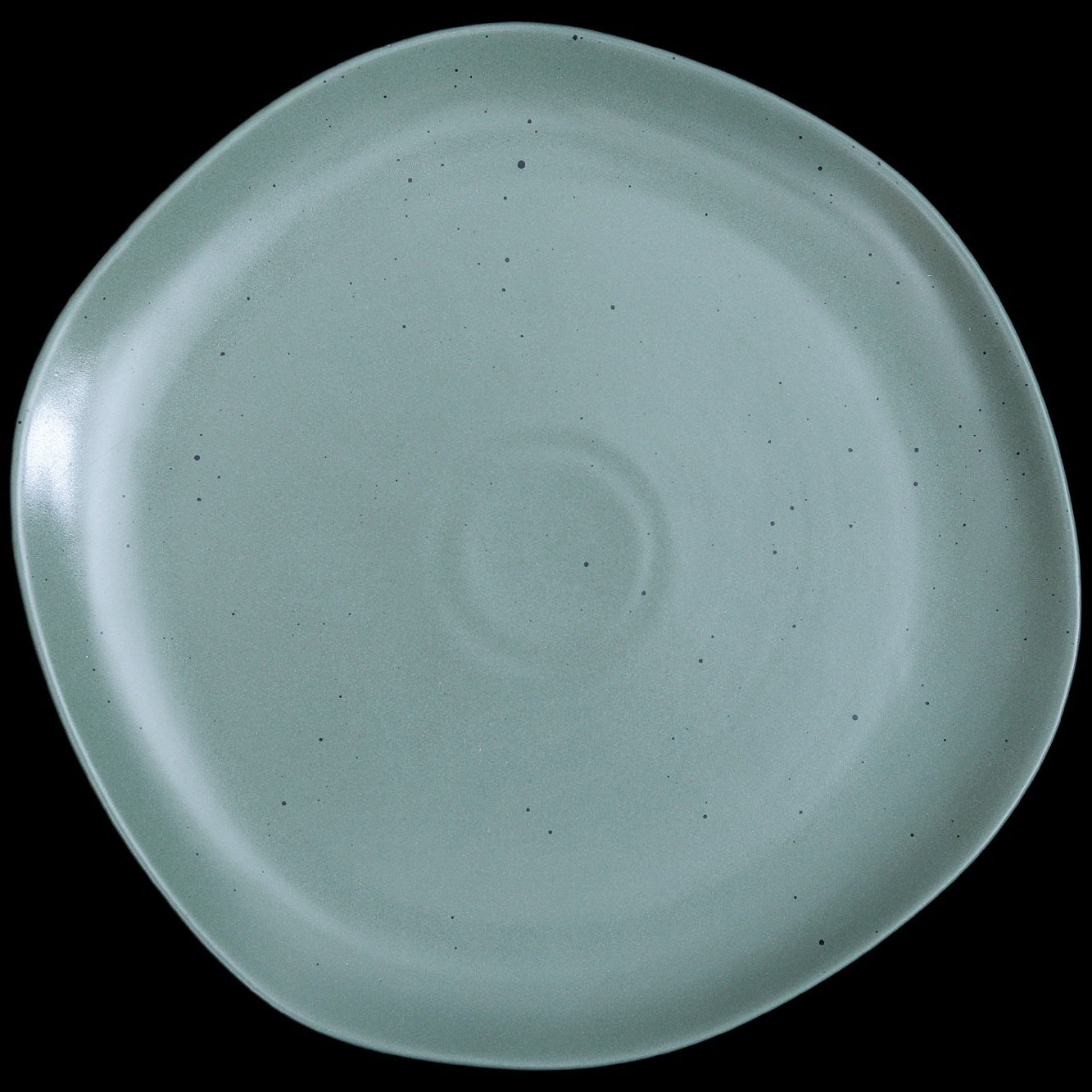 FUJITAKE FLATE PLATE 21CM ER MIST GREEN DOTTS SET OF 6