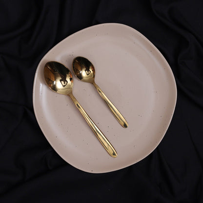 FUJITAKE FLATE PLATE 16CM ER DARK SAND DOTTS SET OF 6