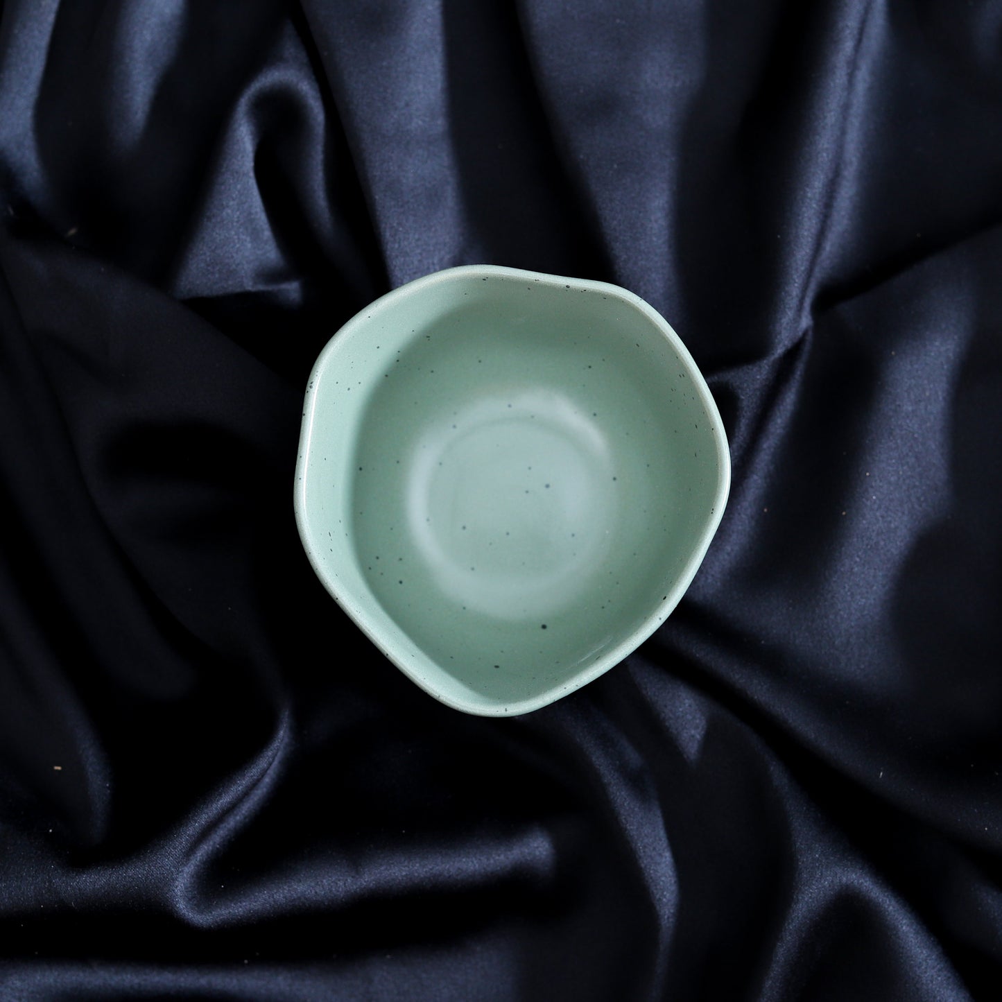 FUJITAKE BOWL NS 9.5CM/21CL ER MIST GREEN DOTTS SET OF 6