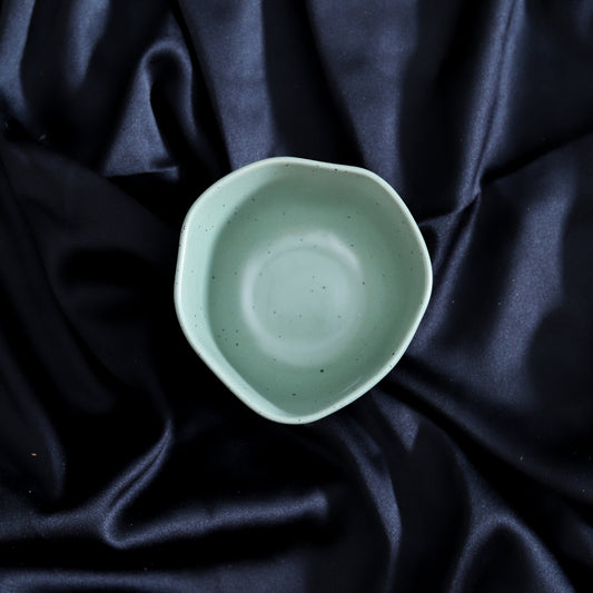 FUJITAKE BOWL NS 9.5CM/21CL ER MIST GREEN DOTTS SET OF 6