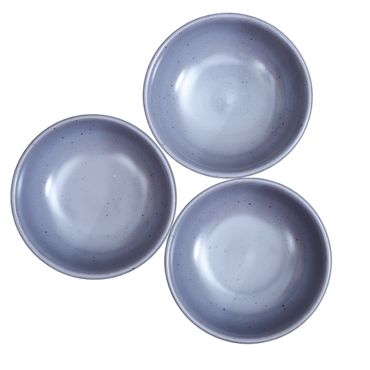 FUJITAKE BOWL NS PRIME 10CM LITE CHARCOAL GRAY DOTTS SET OF 6