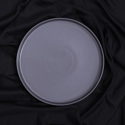 FUJITAKE SELAS STACKABLE PLATE 15CM CHARCOAL GRAY DOTTS SET OF 6