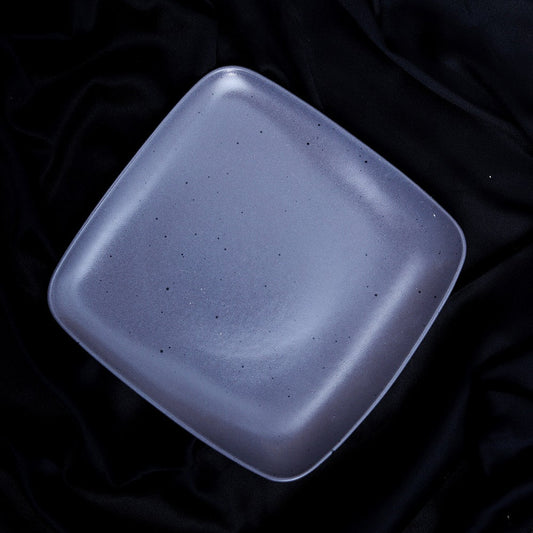 FUJITAKE PLATE VITAL SQUARE 20 CM CHARCOAL GRAY DOTTS SET OF 6