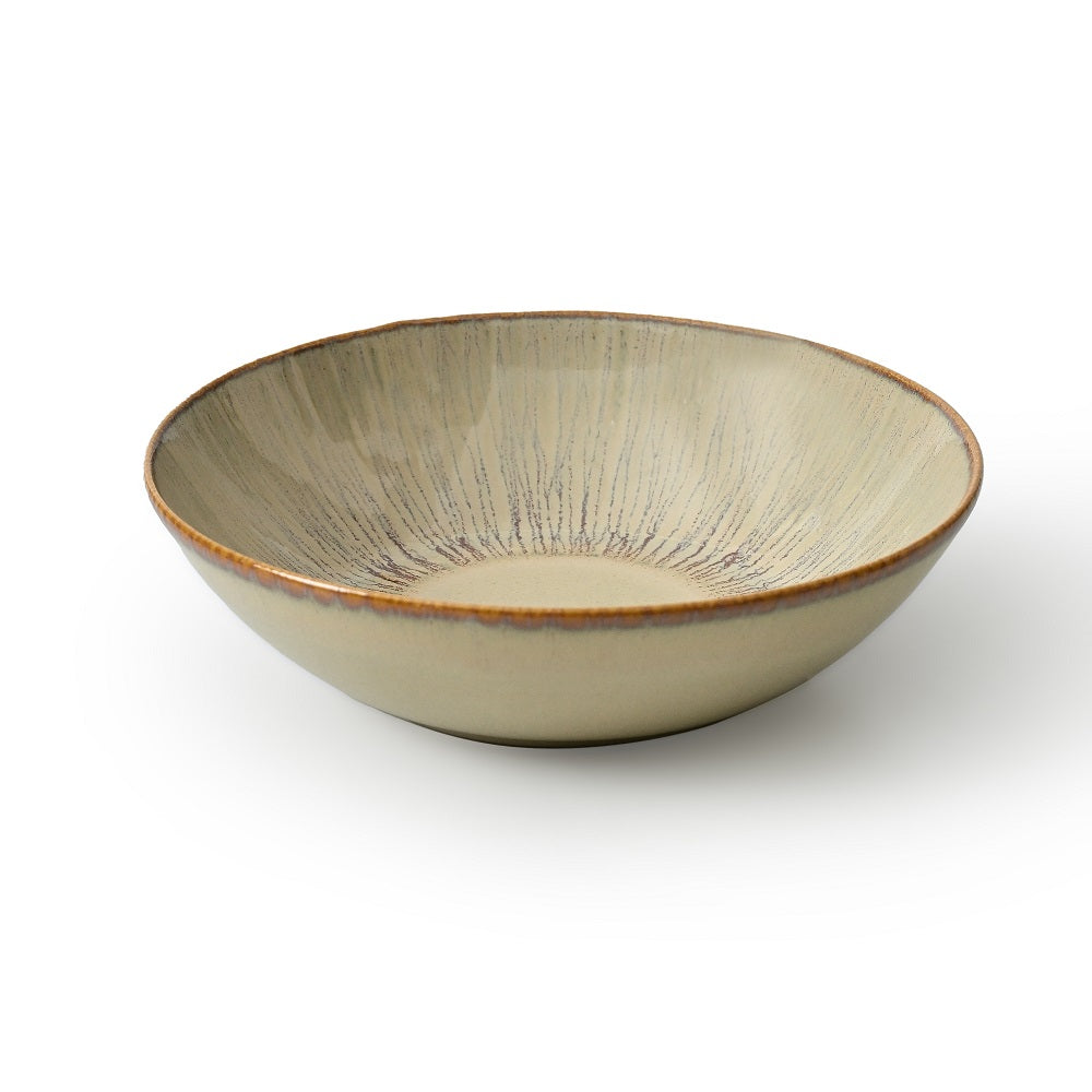 Mesa Agata Beige Pasta Bowl 22 Cm