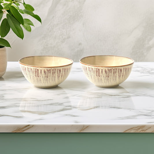 Mesa Agata Beige Bowl 16 Cm Set of 2