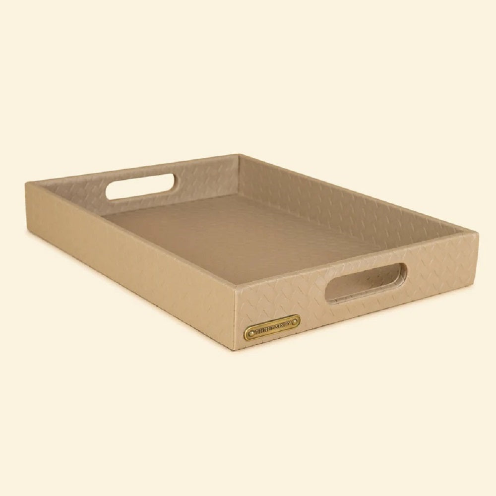 Three Sixty Leather Entwine Large Tray