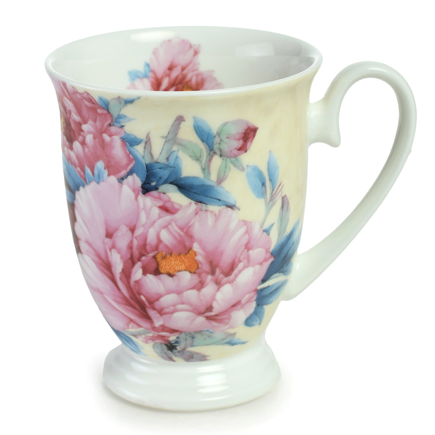 STECHOL COFFEE/MILK MUG PEONY SET 2