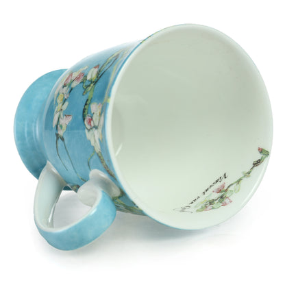 STECHOL COFFEE/MILK MUG ALMOND TREE BLUE SET 2