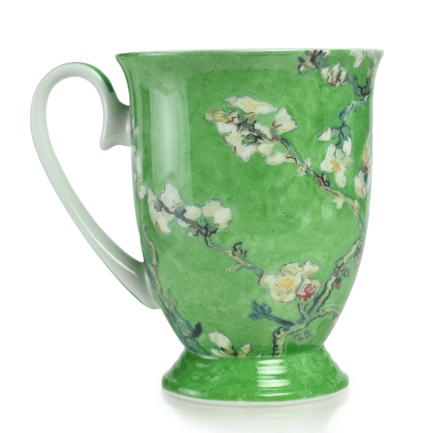 STECHOL COFFEE/MILK MUG ALMOND TREE GREEN SET 2