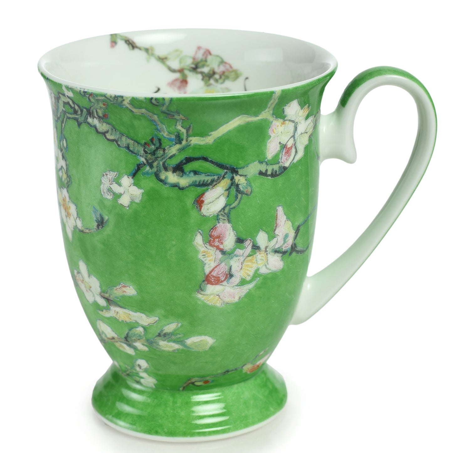 STECHOL COFFEE/MILK MUG ALMOND TREE GREEN SET 2
