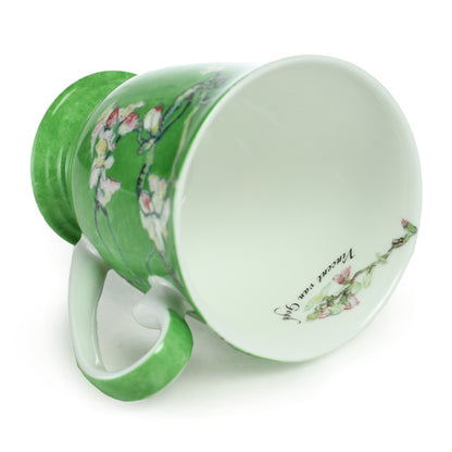 STECHOL COFFEE/MILK MUG ALMOND TREE GREEN SET 2
