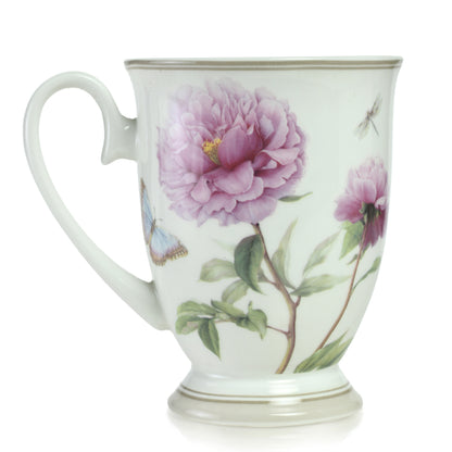 STECHCOL COFFEE/MILK MUG PURPLE PEONY SET 2