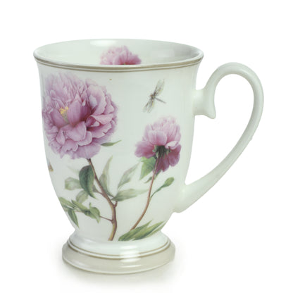 STECHCOL COFFEE/MILK MUG PURPLE PEONY SET 2
