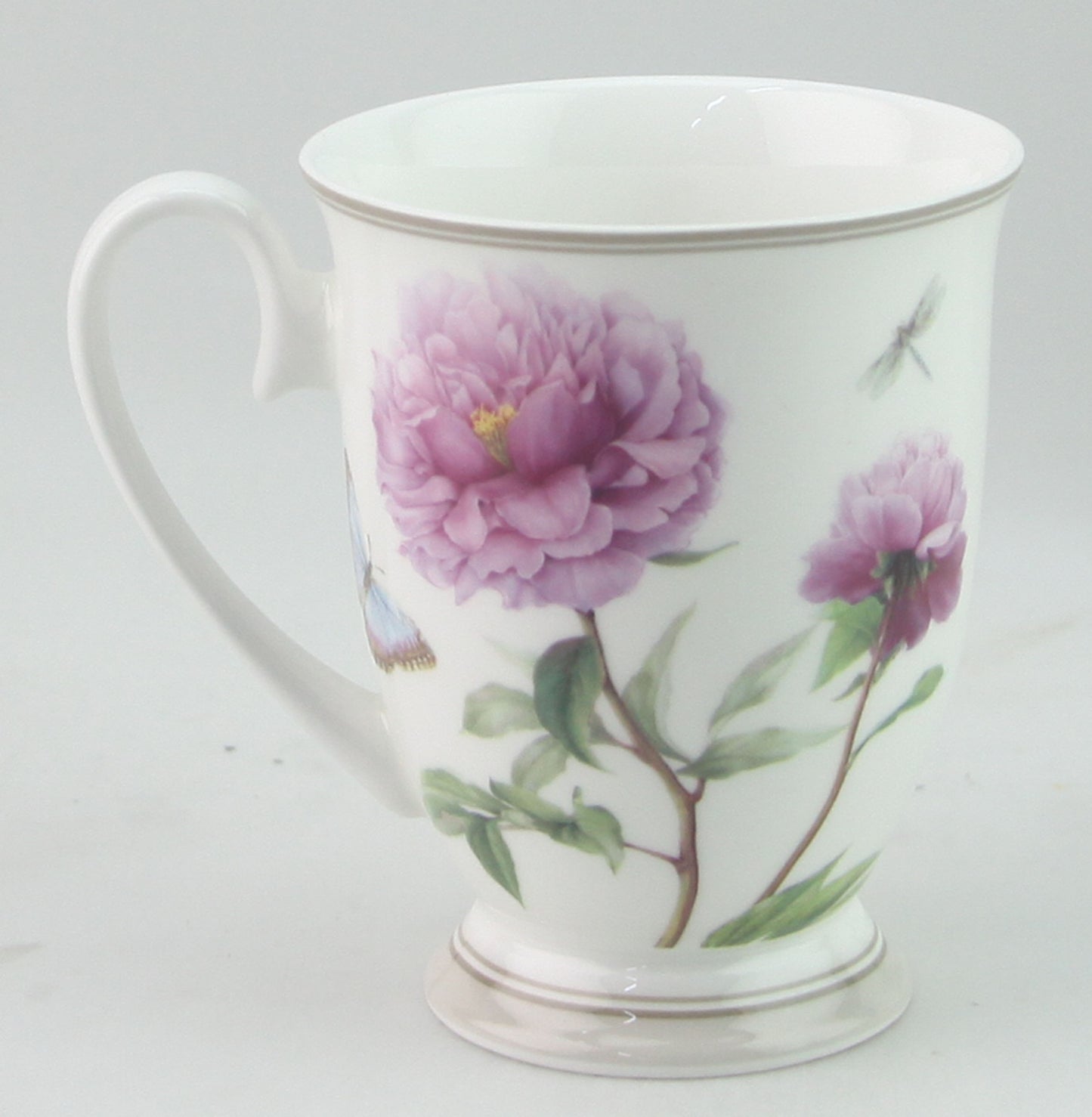 STECHCOL COFFEE/MILK MUG PURPLE PEONY SET 2