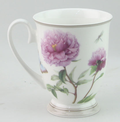 STECHCOL COFFEE/MILK MUG PURPLE PEONY SET 2
