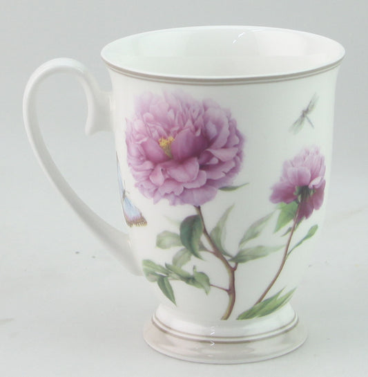 STECHCOL COFFEE/MILK MUG PURPLE PEONY SET 2