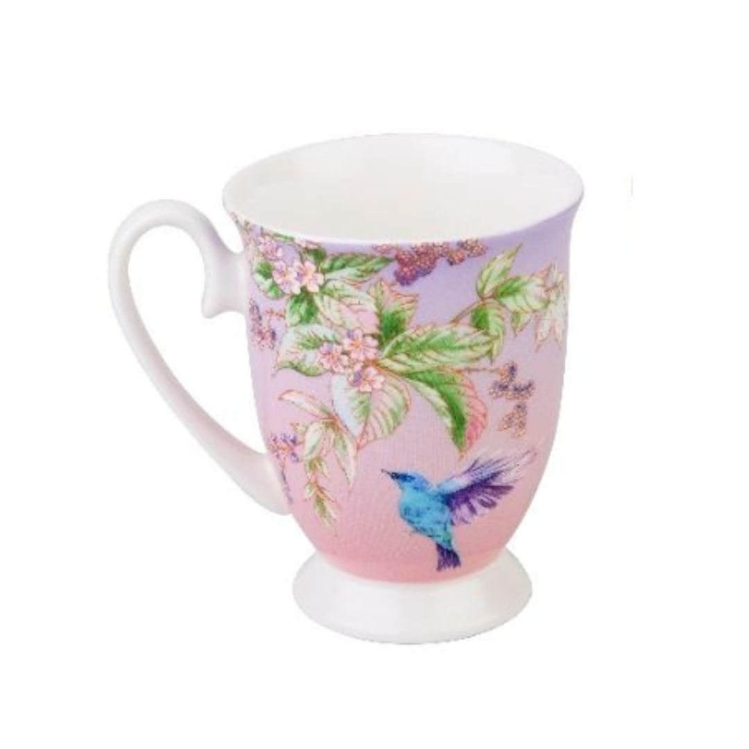 STECHCOL COFFEE/MILK MUG BLUE SUNBIRDS SET 2