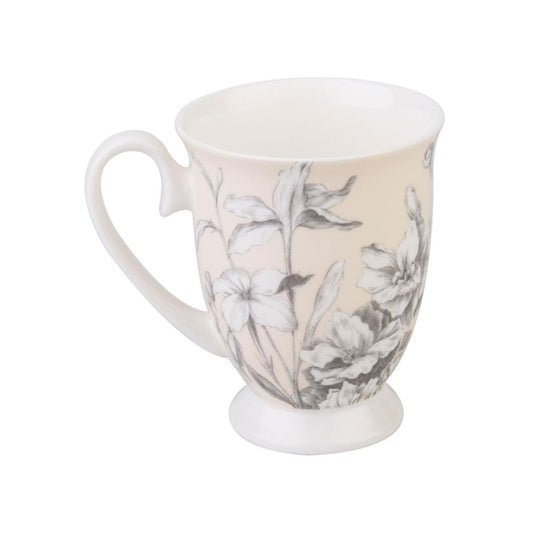 STECHCOL COFFEE/MILK MUG GREY LILY SET 2