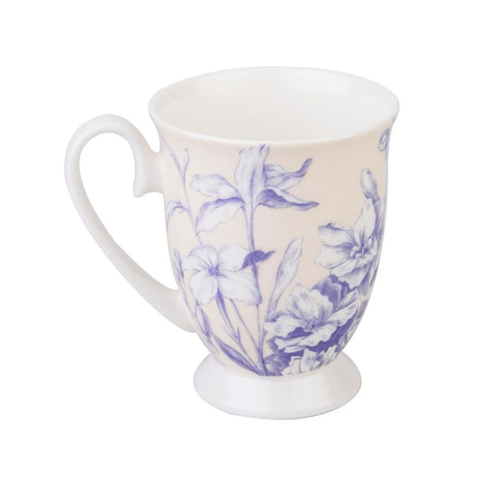 STECHCOL COFFEE/MILK MUG BLUE LILY SET 2