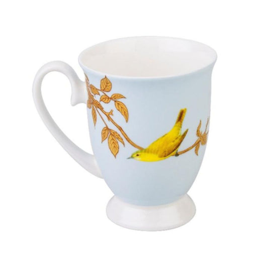 STECHCOL COFFEE/MILK MUG QUETZAL BIRD BLUE SET 2