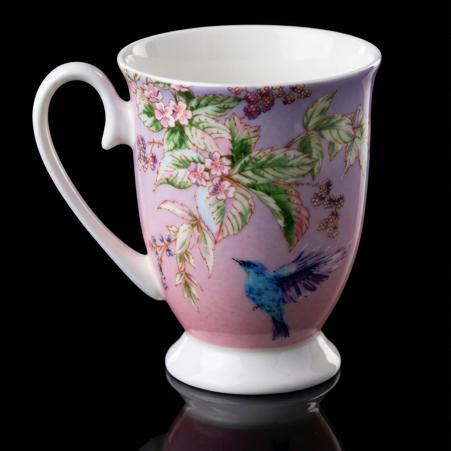STECHCOL COFFEE/MILK MUG BLUE SUNBIRDS SET 2