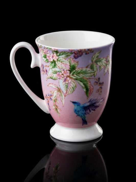 STECHCOL COFFEE/MILK MUG BLUE SUNBIRDS SET 2