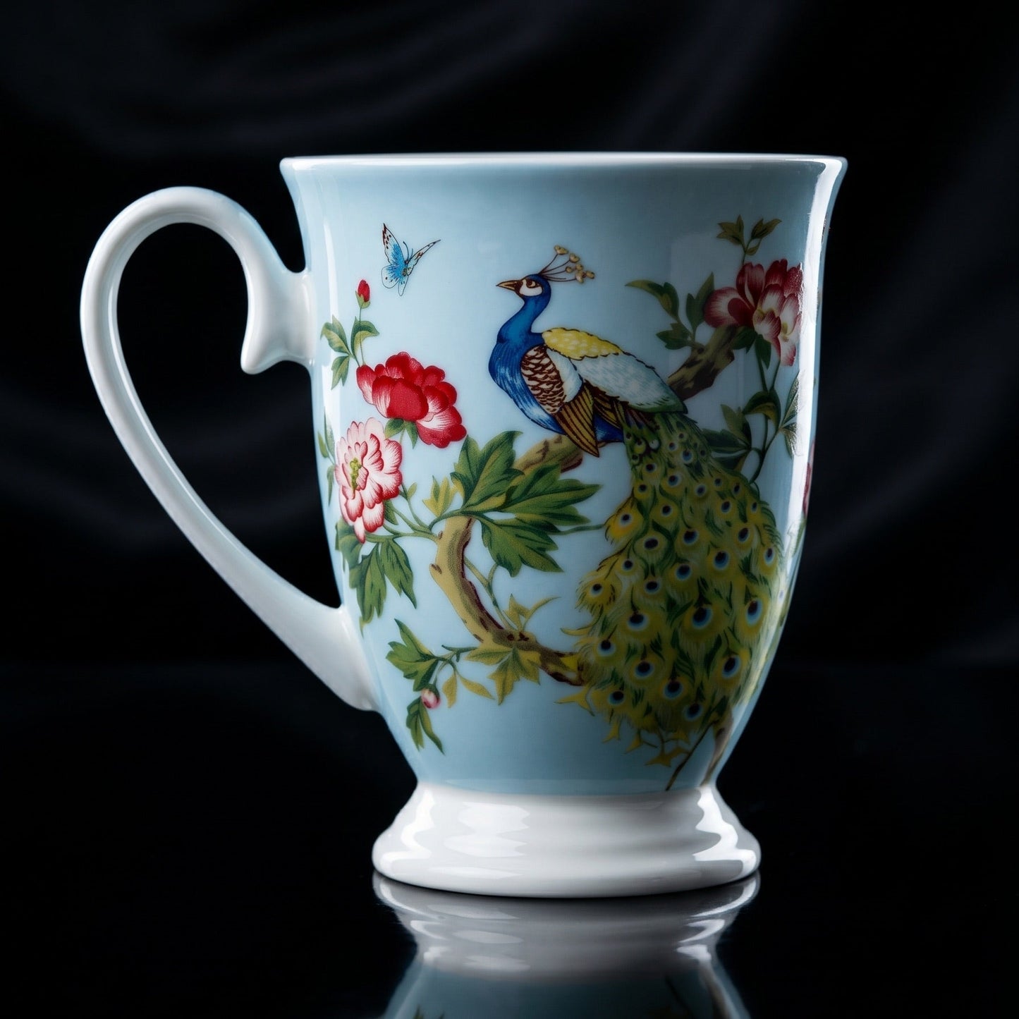 STECHCOL COFFEE/MILK MUG PEACOCK BLUE SET 2