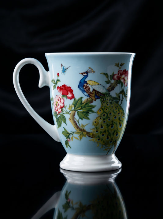 STECHCOL COFFEE/MILK MUG PEACOCK BLUE SET 2