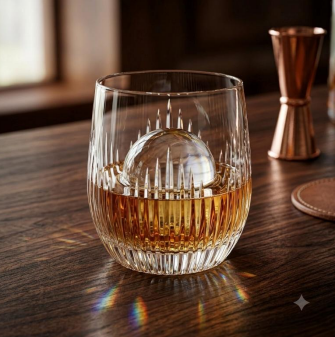 HANDCUT GOLDEN GATE WHISKY TUMBLER  SET OF 4