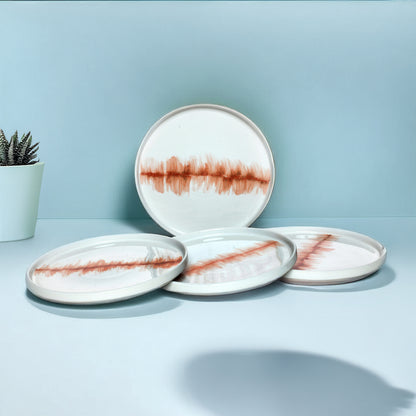 Tablejoy Edged Dinner Plate Set'4 Red