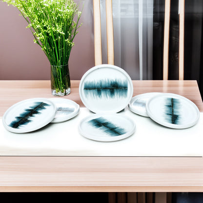 Tablejoy Edged Cannapes Plate Set'6 Black