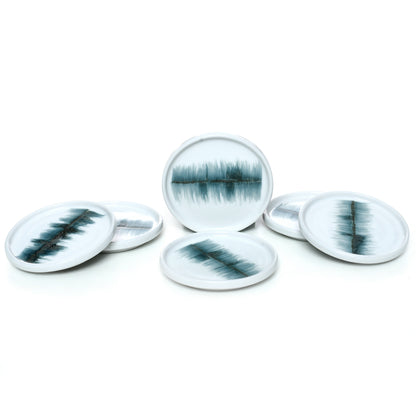 Tablejoy Edged Cannapes Plate Set'6 Black