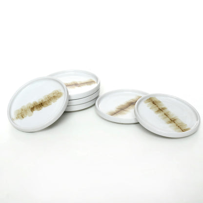 Tablejoy Edged Cannapes Plate Set'6 Olive