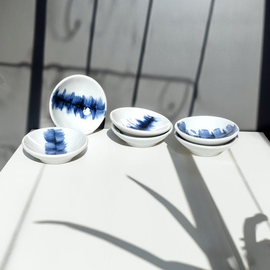 Tablejoy Dip Bowl Round Set'6 Blue