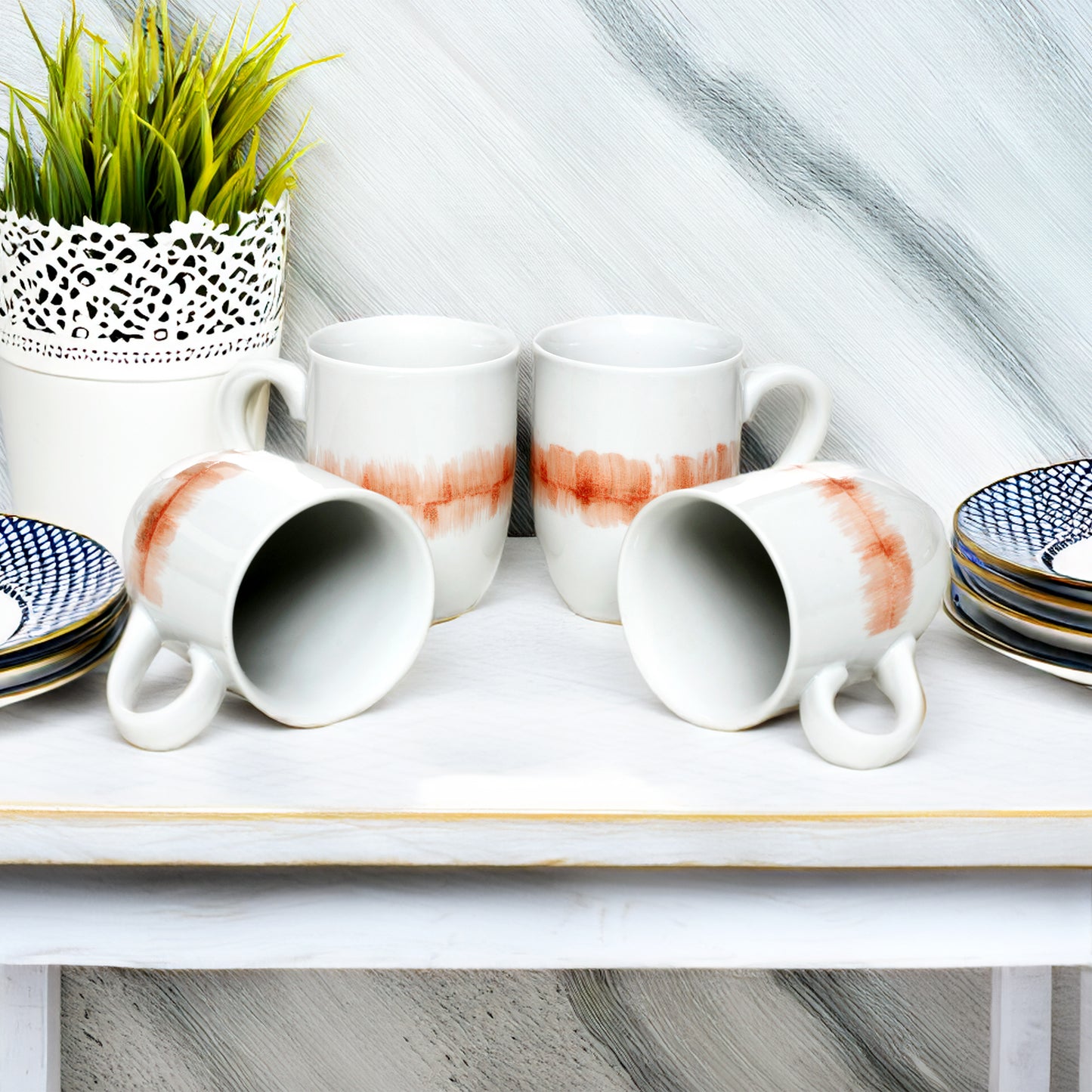Tablejoy Milk/Coffee Mug Set'4 Red