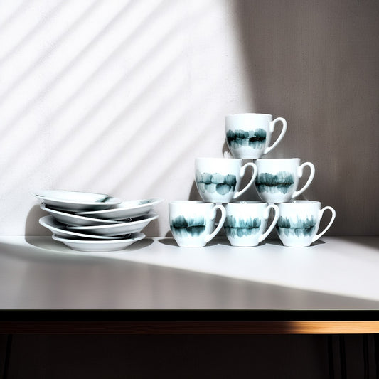 Tablejoy 6 Cups & 6 Saucer Set'12 Blk