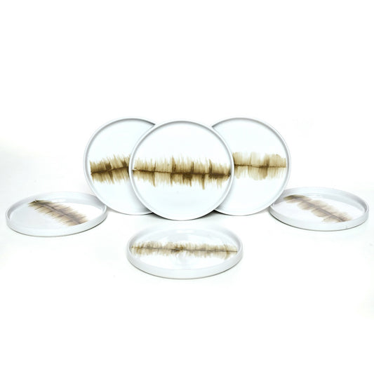 Tablejoy Edged Snack Plate Set'6 Olv