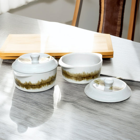 Tablejoy Casserole 260Cc Set'2 Olv