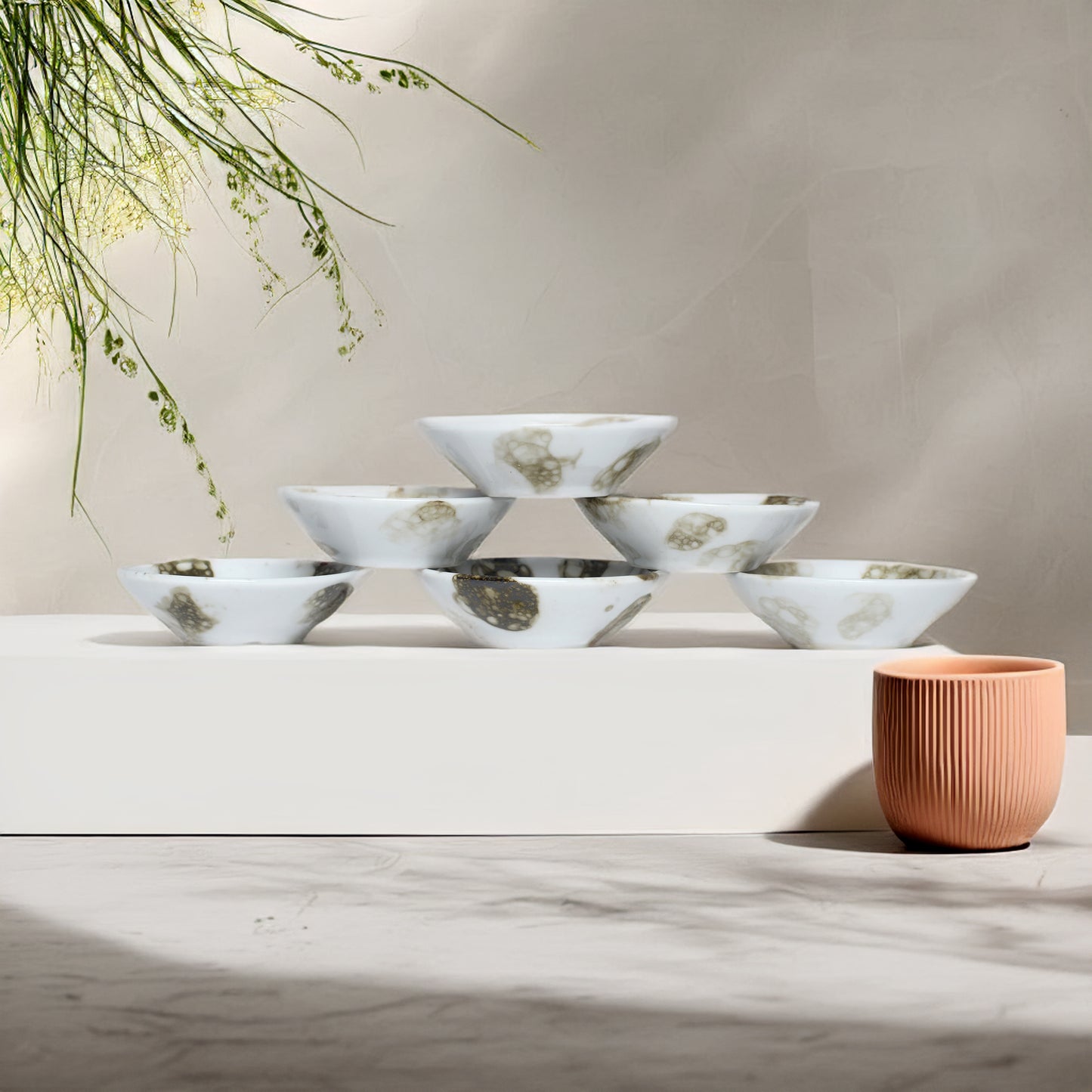 Tablejoy Dip Bowl Round Set'6 Olv