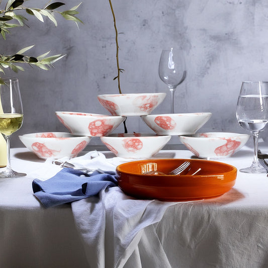 Tablejoy Dip Bowl Round Set'6 Red