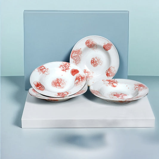 Tablejoy Pasta Plate Set'4 Red