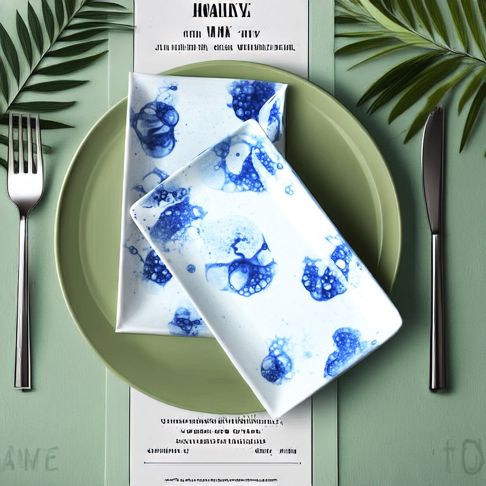 Tablejoy Rect. Serving Platter (S) Set'2 Blu