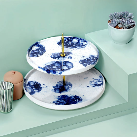 Tablejoy Two Tier Platter Blu