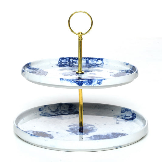 Tablejoy Two Tier Platter Blu