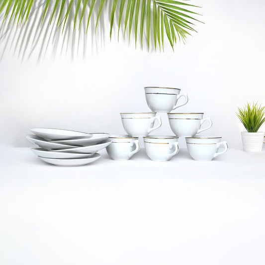 Tablejoy Premium Cups & Saucer Set - Set of 12